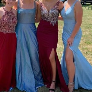Maroon sparkle prom dress for sale